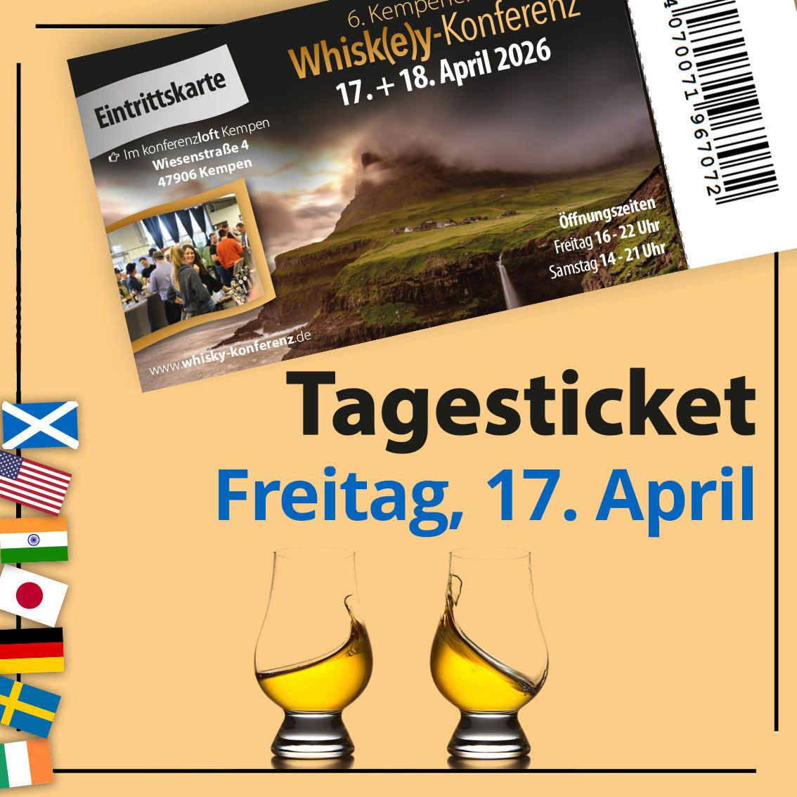 Tagesticket Freitag, den 17. April 2026