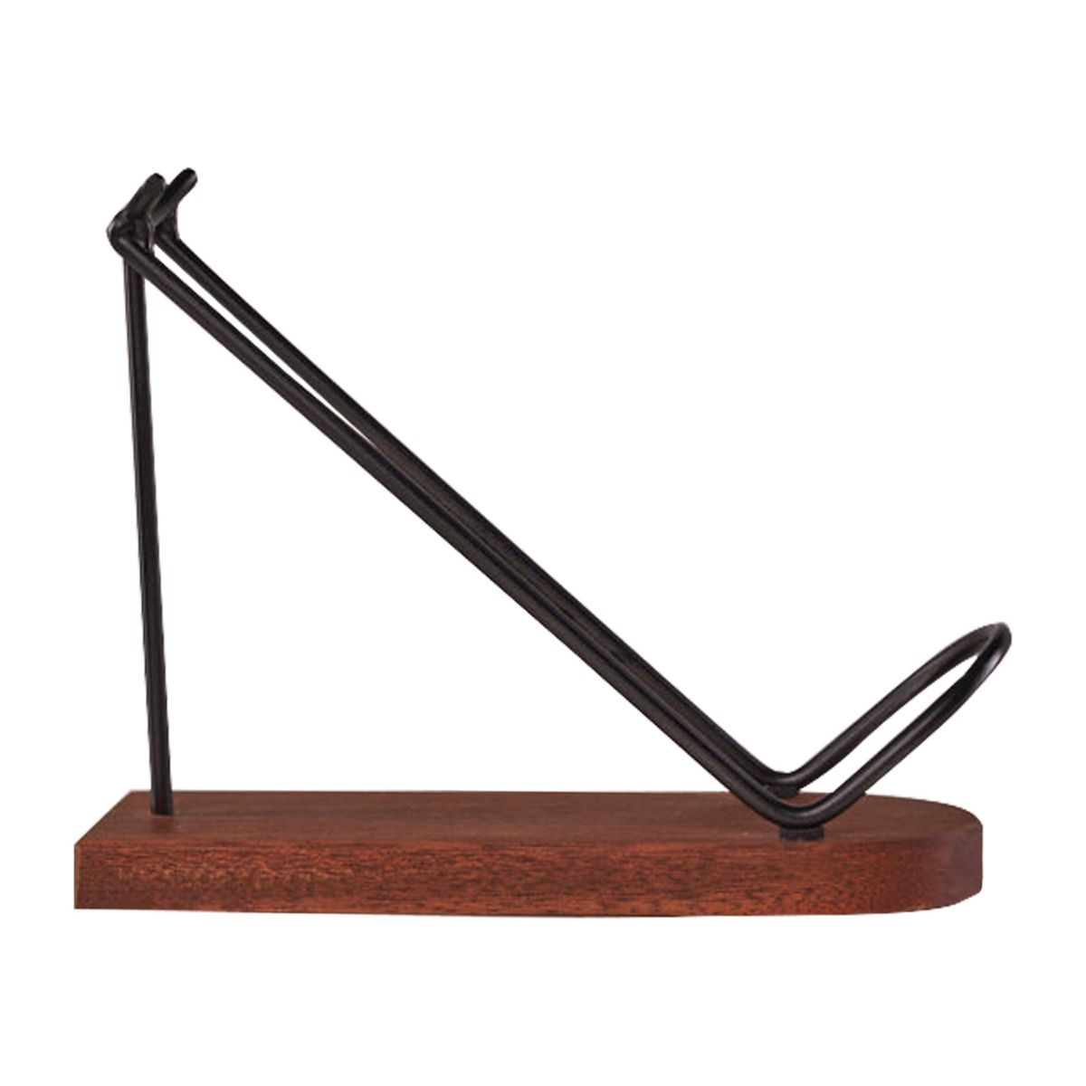 Flaschenhalter Dunkles Holz mit Bügel