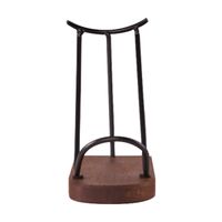 Flaschenhalter Dunkles Holz mit Bügel